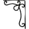 Ekena Millwork Orleans Wrought Iron Bracket, (Single center brace), Antiqued Warm Silver 1 1/2"W x 7 1/2"D x 10"H BKTM01X07X10SOLAWS - alternate 2